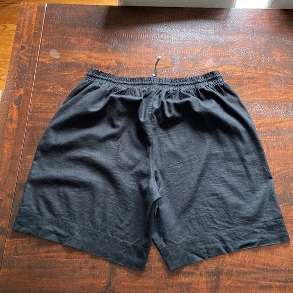ADDITION Elle Linen Blend Pull-On Bermuda Shorts Black Size 2X - Picture 8 of 16